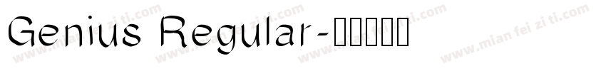 Genius Regular字体转换